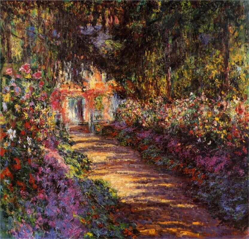 Garden Path at Giverny, 1902 by Claude Monet