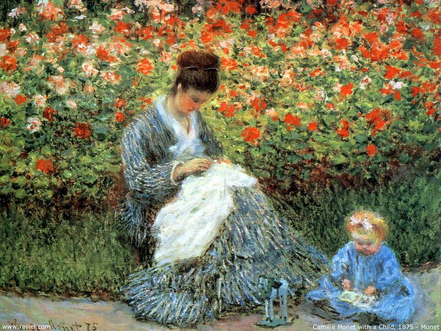 Madame Monet and Child, 1875 by Claude Monet