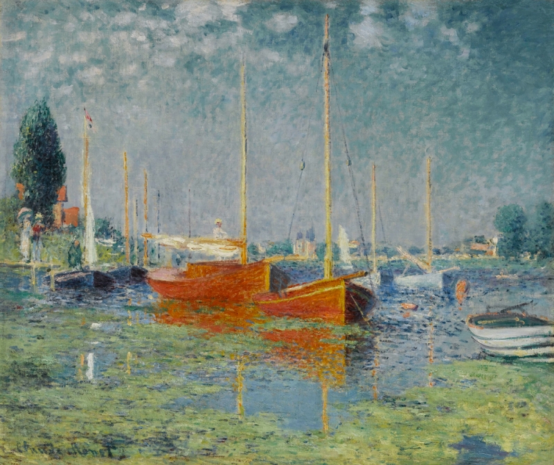 Red Boats at Argenteuil, 1875 by Claude Monet