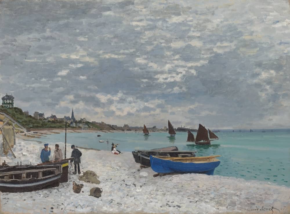 The Beach at Sainte-Adresse, 1867 by Claude Monet