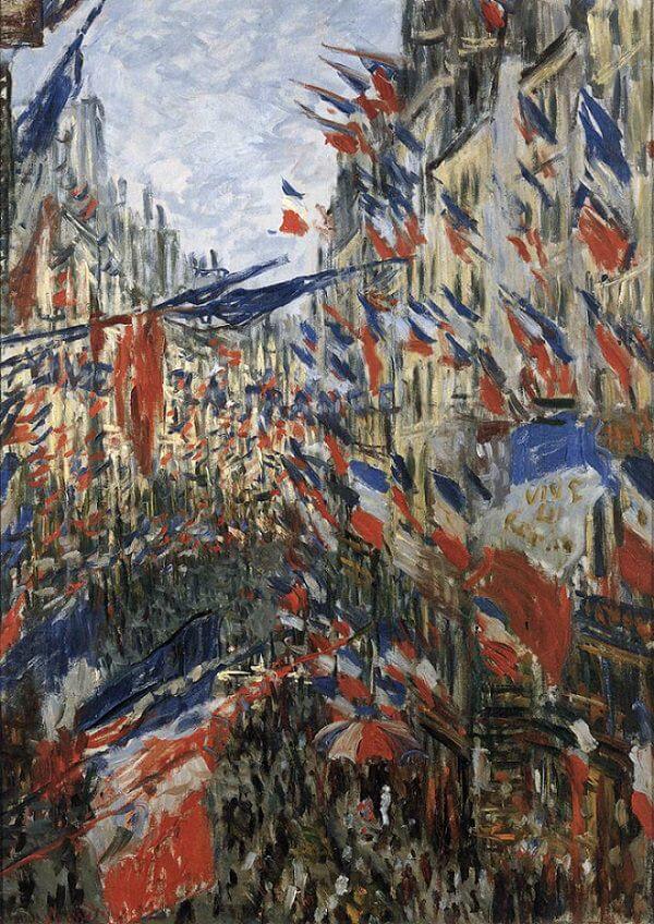 The Rue Montorgueil in Paris by Claude Monet