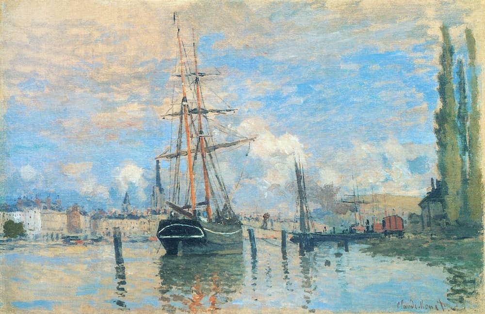 The Seine at Rouen, 1872 - by Claude Monet