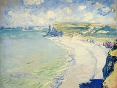 Beach at Pourville by Claude Monet