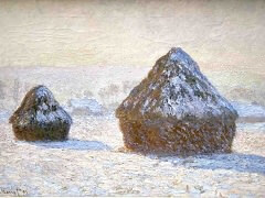 Haystacks by Claude Monet