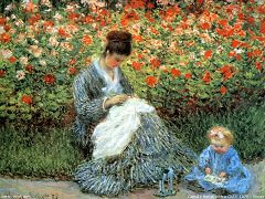Madame Monet and Child by Claude Monet