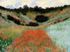 Poppy Field in a Hollow near Giverny by Claude Monet