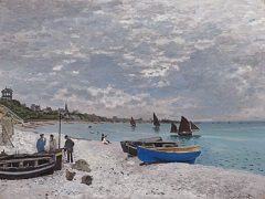 The Beach at Sainte-Adresse by Claude Monet
