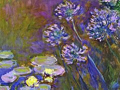 Water Lilies and Agapanthus by Claude Monet