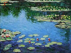 Water Lilies, Harmony in Blue by Claude Monet