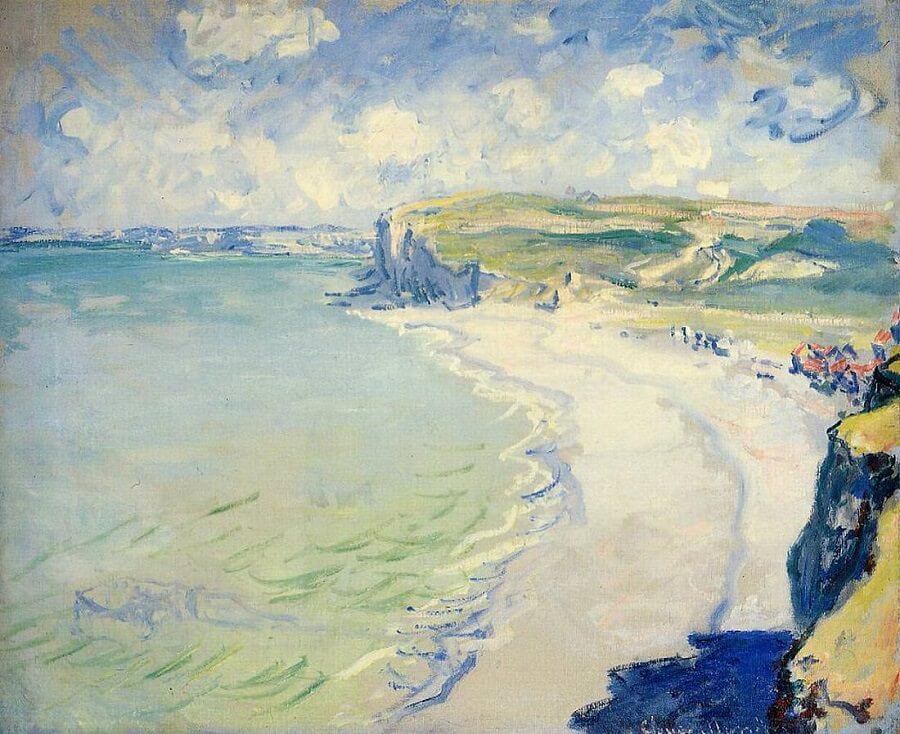 Beach at Pourville, 1882 by Claude Monet