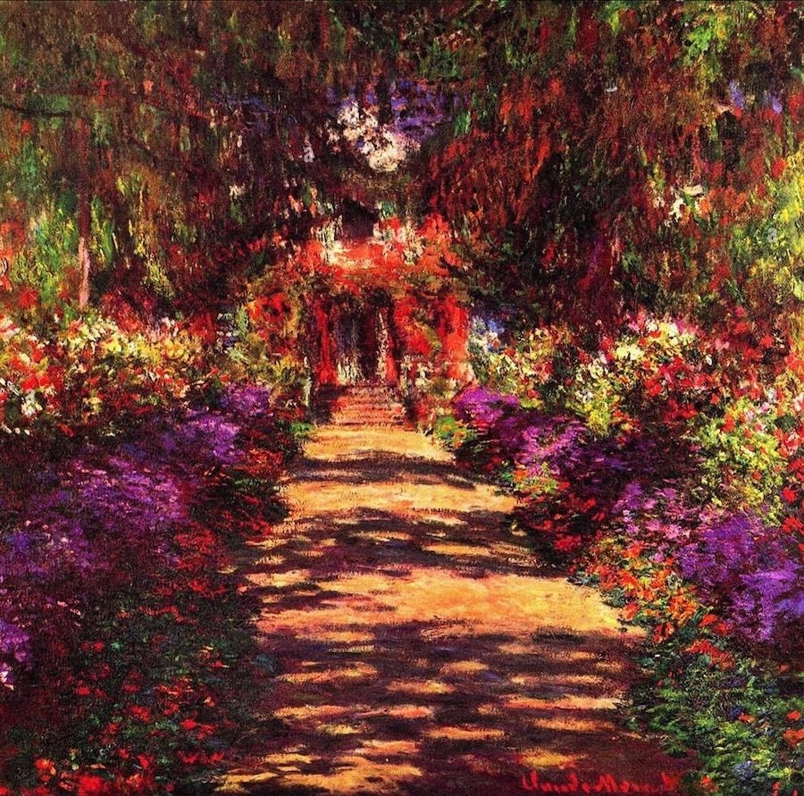 Garden Path at Giverny, 1902 by Claude Monet