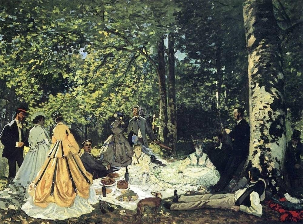 Luncheon on the Grass, 1866-67 - by Claude Monet