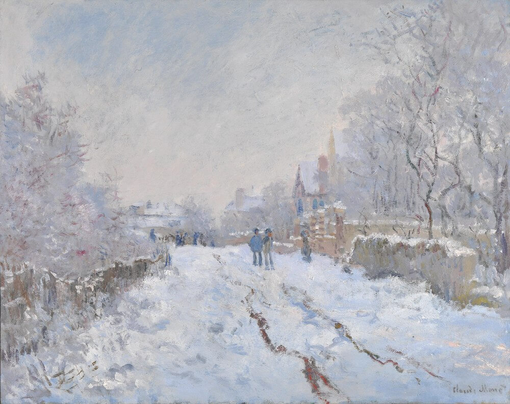 Snow at Argenteuil, 1874 - by Claude Monet