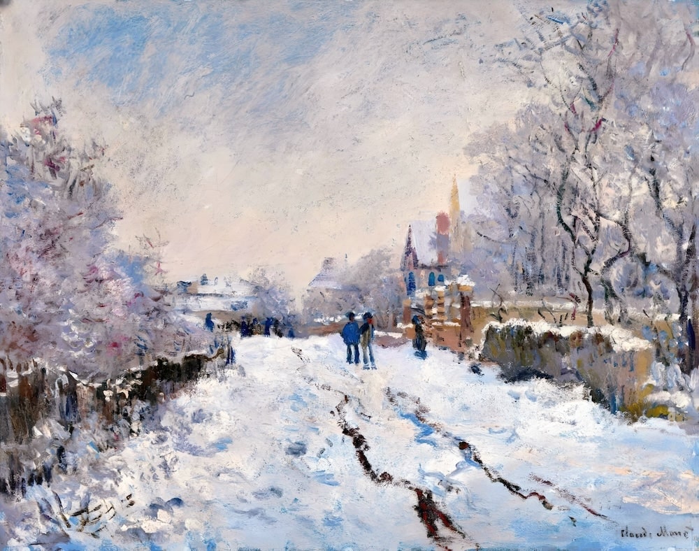 Snow at Argenteuil, 1874 - by Claude Monet