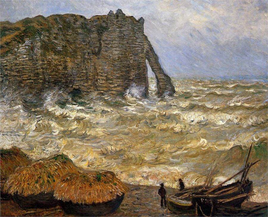 Stormy Sea in Étretat, 1883 by Claude Monet