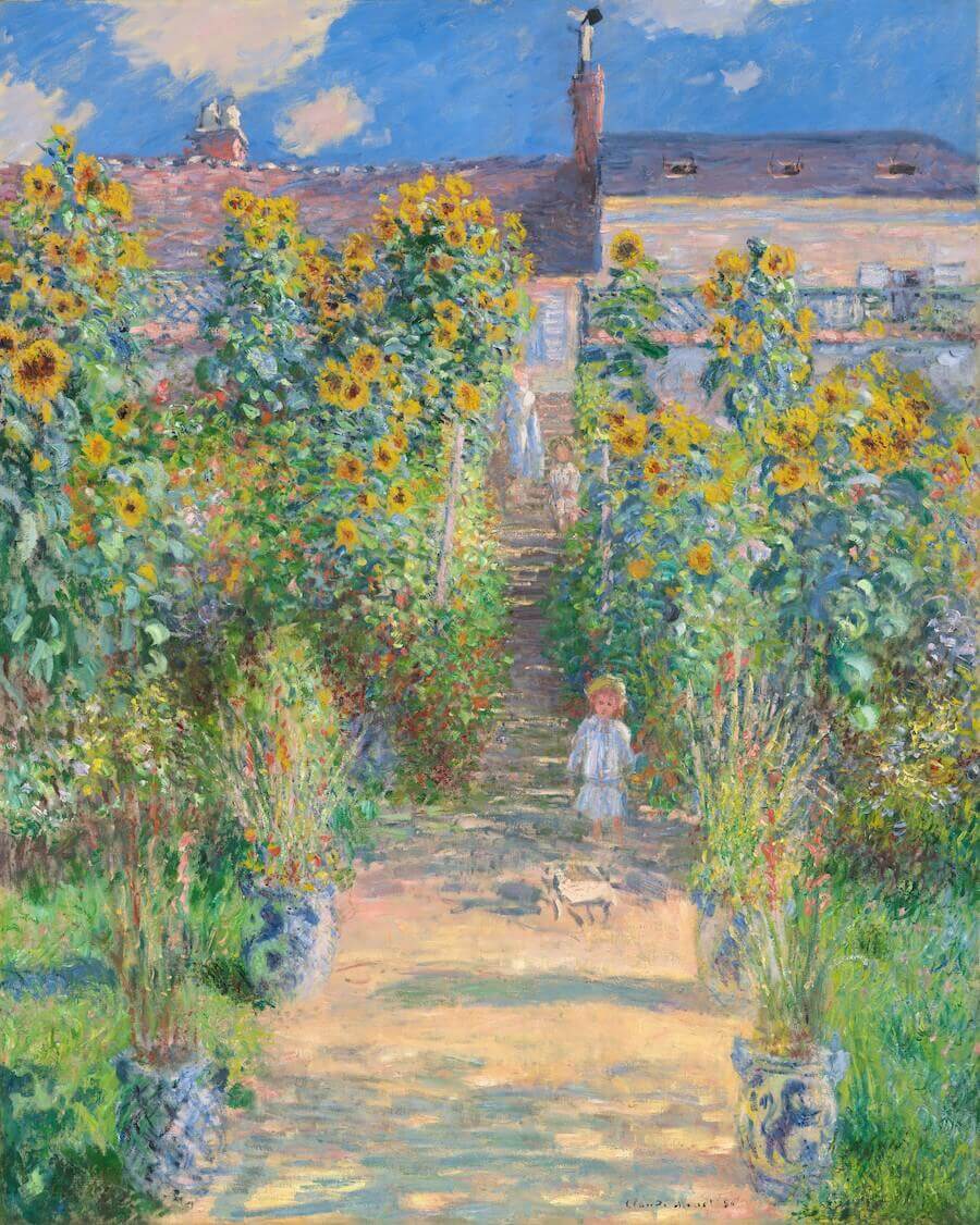 The Artist's Garden at Vetheuil, 1880 - by Claude Monet