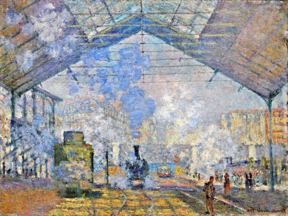The Saint-Lazare Station, 1877 by Claude Monet