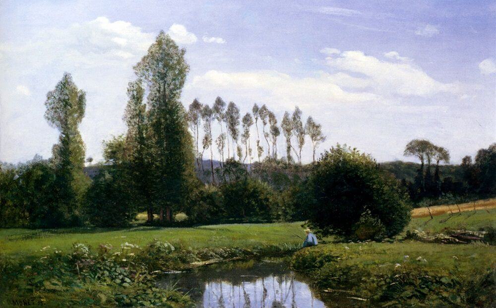 View at Rouelles, Le Havre, 1858 by Claude Monet