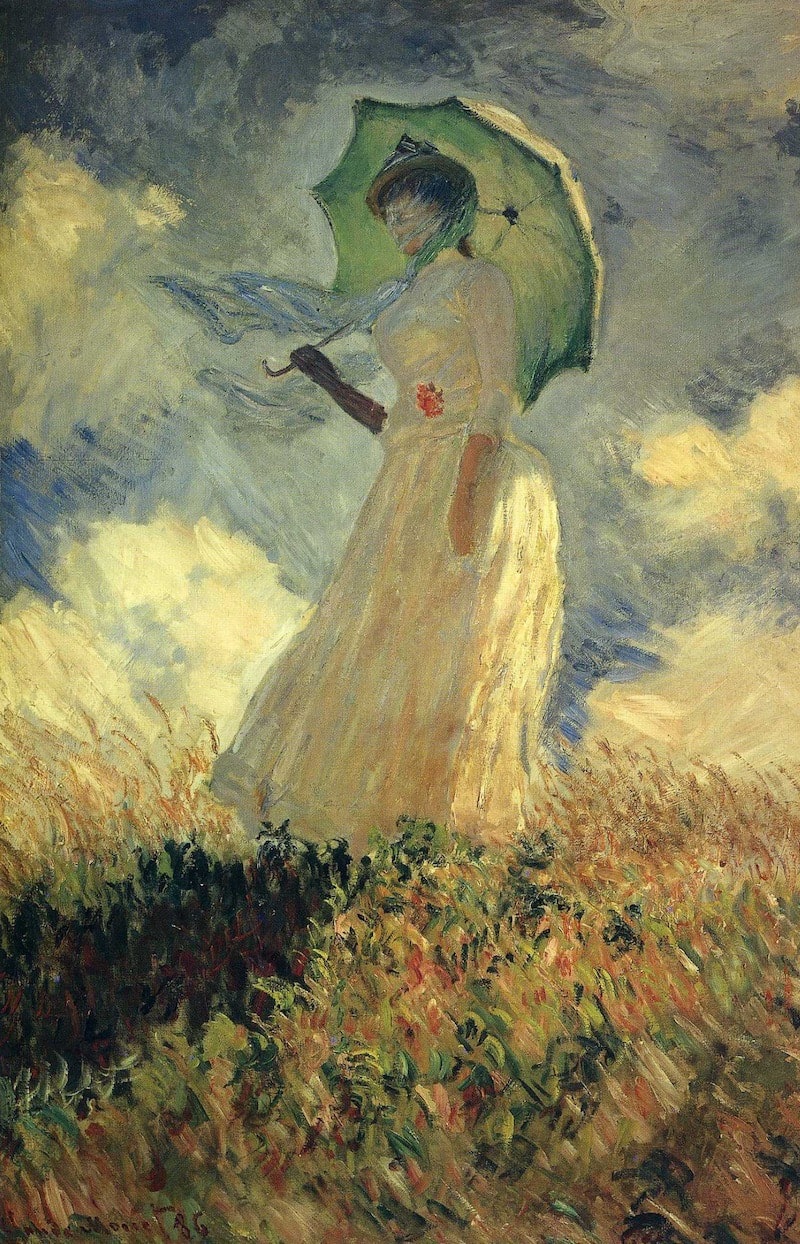 Woman with a Parasol, Facing Left, 1886 - by Claude Monet