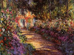 Garden Path at Giverny by Claude Monet