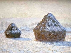 Haystacks by Claude Monet