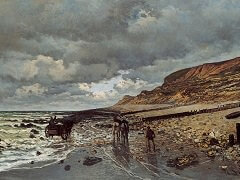 La Pointe de la Hève at Low Tide by Claude Monet