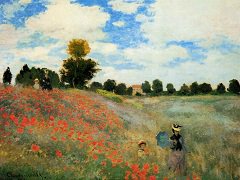The Poppy Field near Argenteuil by Claude Monet
