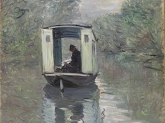 The Studio Boat by Claude Monet