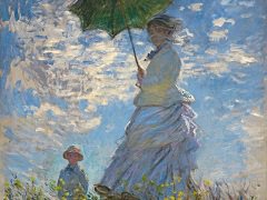 Woman with a Parasol by Claude Monet